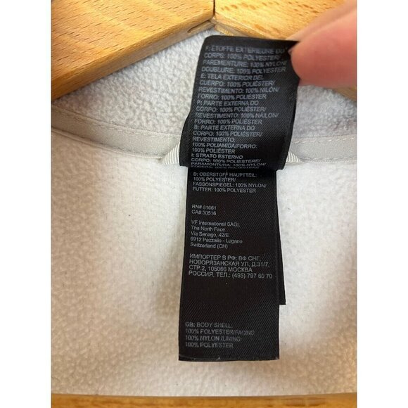 The North Face Vest Women’s S White Grey Zip-Up Fleece Jacket Gorpcore Casual - Picture 10 of 15